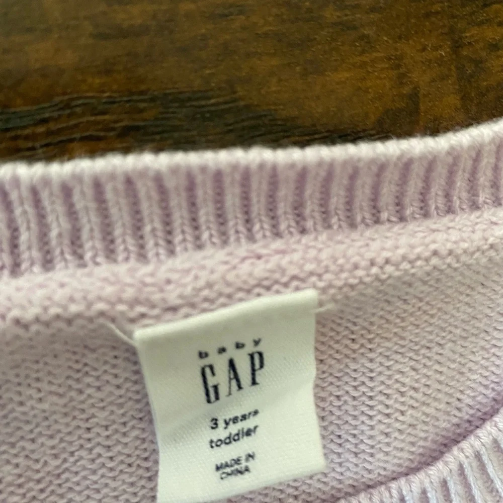Baby Gap, Girls, Purple Penguin Sweater, Size 3 Years Toddler
